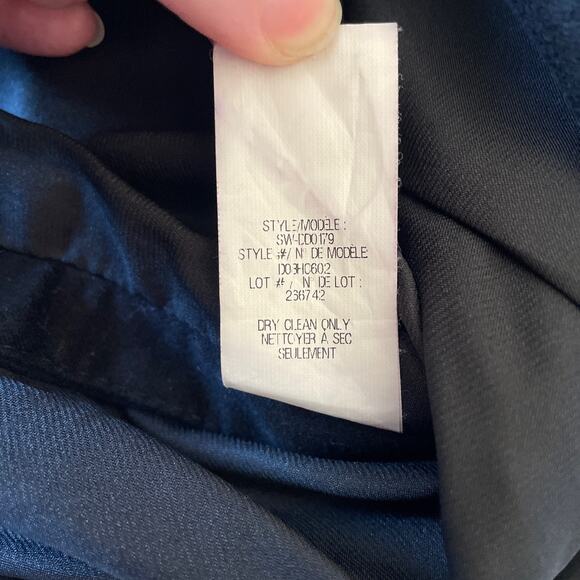 Helmut Lang Dress Womens 4 Black Velveteen Full Size Zip LBD Cocktail Evening - Picture 4 of 9